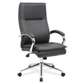 Officesource Arc Collection Executive High Back with Fixed Arms and High Crown Chrome Frame 514VBK